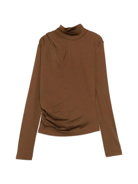 Max Mara Orme draped turtleneck top - Brown - zdjęcie produktu nr 1