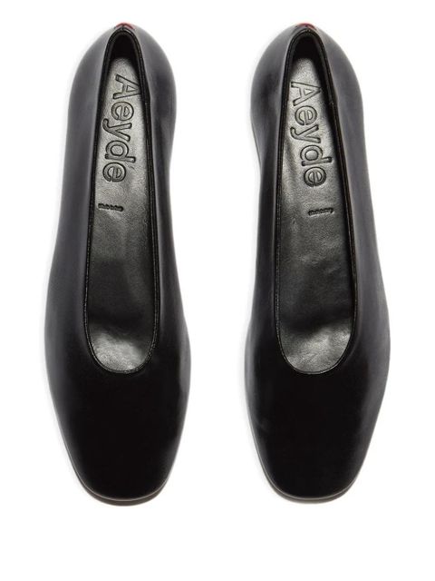 Aeyde Kirsten leather flat - Black