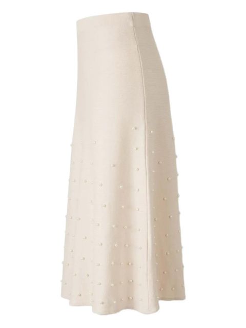 ZIMMERMANN Hypnotic beaded midi skirt - Neutrals