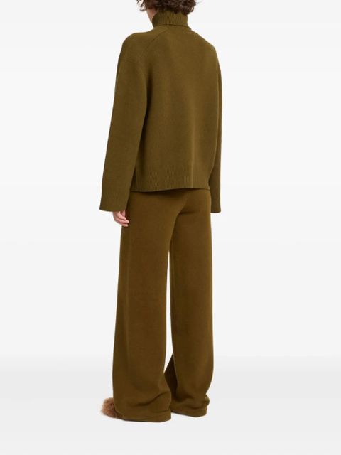 Yves Salomon knit wide-leg trousers - Green - zdjęcie produktu nr 2
