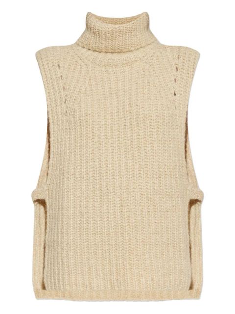 ISABEL MARANT turtleneck ribbed vest - Neutrals - zdjęcie produktu nr 1