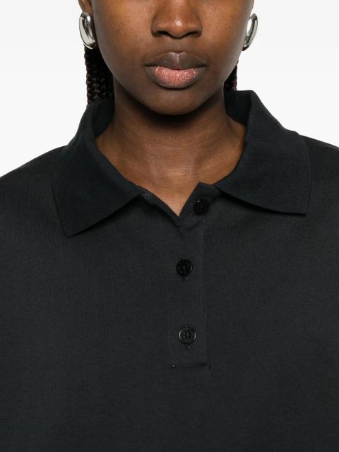 The Row Corzas long-sleeve polo shirt - Black