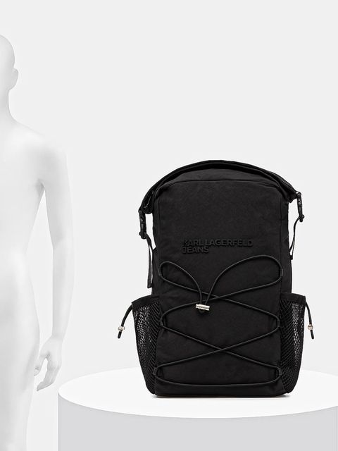 Karl Lagerfeld Jeans plecak kolor czarny duży gładki A4M30172