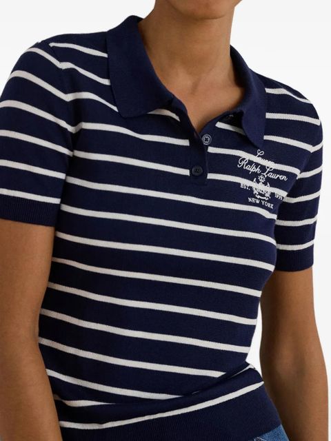 Lauren Ralph Lauren striped-pattern polo shirt - Blue
