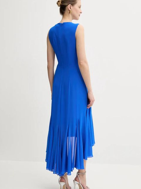 Morgan sukienka REEL kolor niebieski midi rozkloszowana REEL