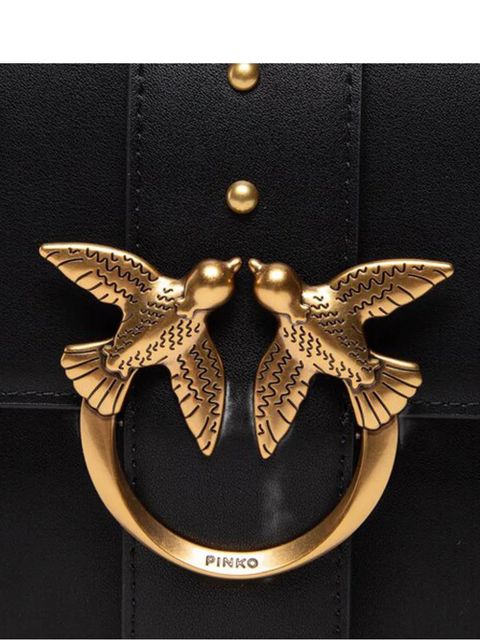 PINKO Love Birds flap cross body bag - Black