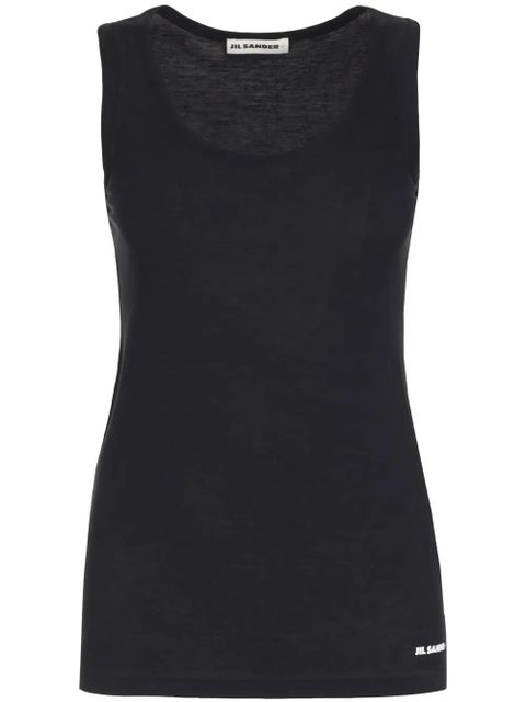 Jil Sander Tank top in cotone - Blue - zdjęcie produktu nr 1