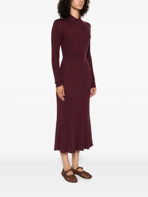 Gabriela Hearst ribbed collared midi dress - zdjęcie produktu nr 2