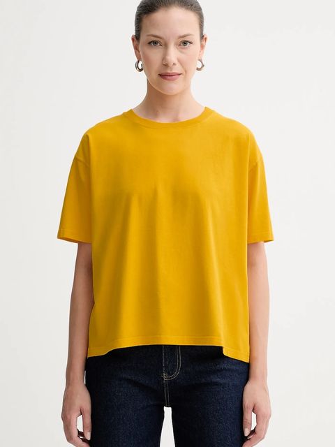 American Vintage t-shirt bawełniany damski kolor żółty FIZ02A - zdjęcie produktu nr 1