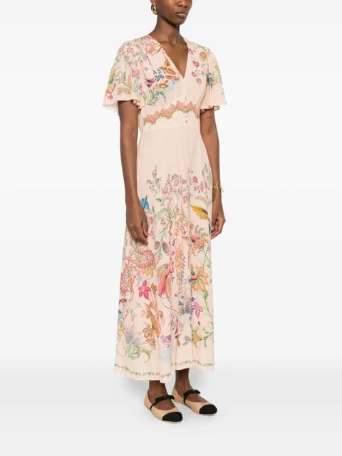 ETRO floral print V-neck dress - Pink