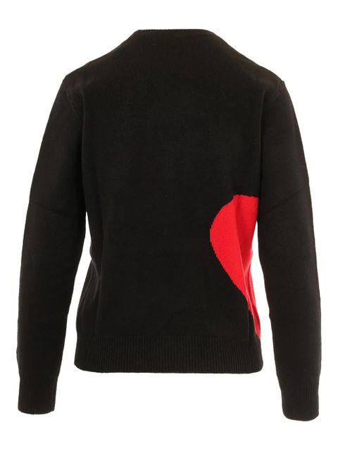 MC2 Saint Barth heart-motif crew-neck sweater - Black - zdjęcie produktu nr 2