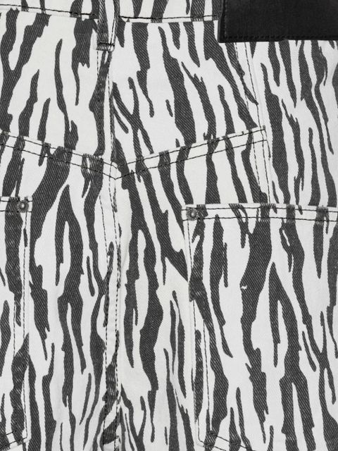 ROTATE BIRGER CHRISTENSEN zebra-print twill pants - White