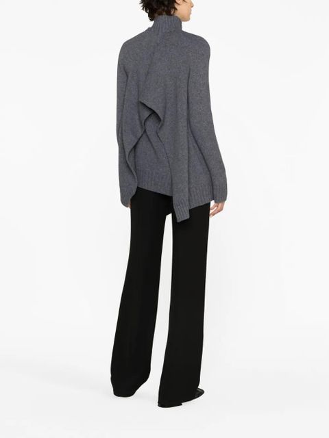 Jil Sander layered ribbed-knit jumper - Grey