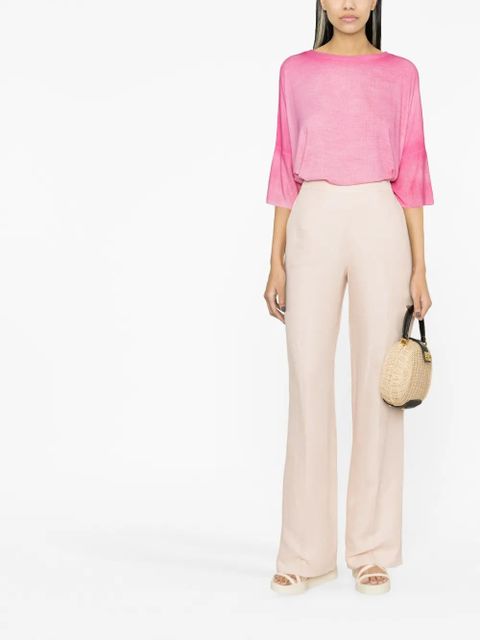 TWINSET pressed-crease palazzo trousers - Pink - zdjęcie produktu nr 2