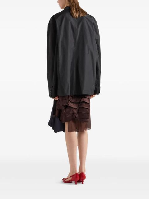 Prada faille patchwork midi skirt - Blue