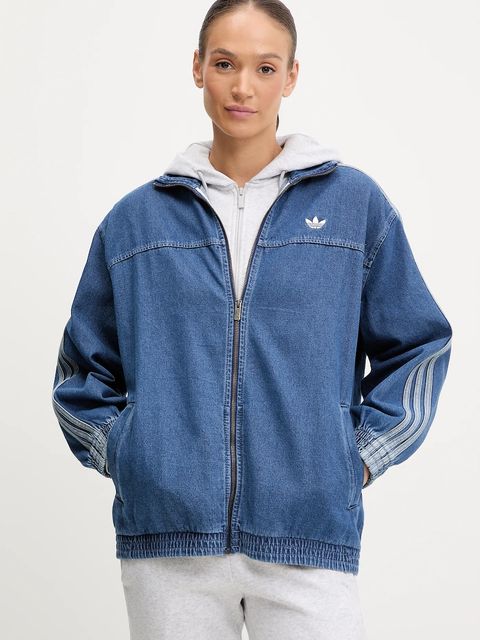 adidas Originals kurtka jeansowa Denim Os TT kolor niebieski przejściowa oversize JY2896 - zdjęcie produktu nr 1
