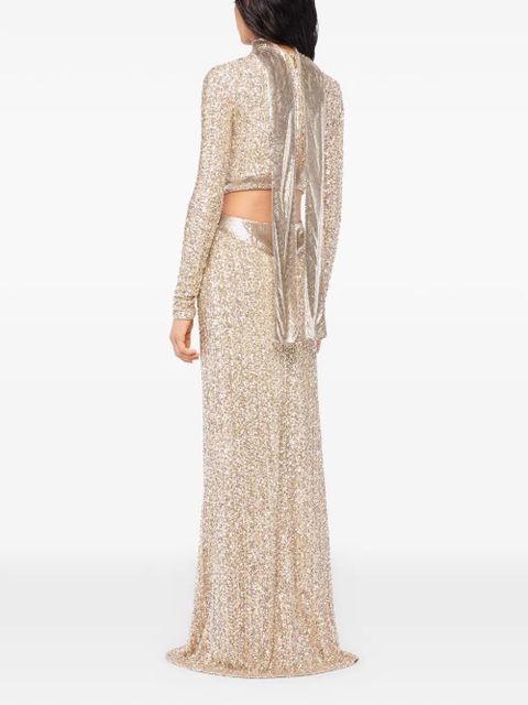 Rabanne sequin-embellished cut-out dress - Gold - zdjęcie produktu nr 2