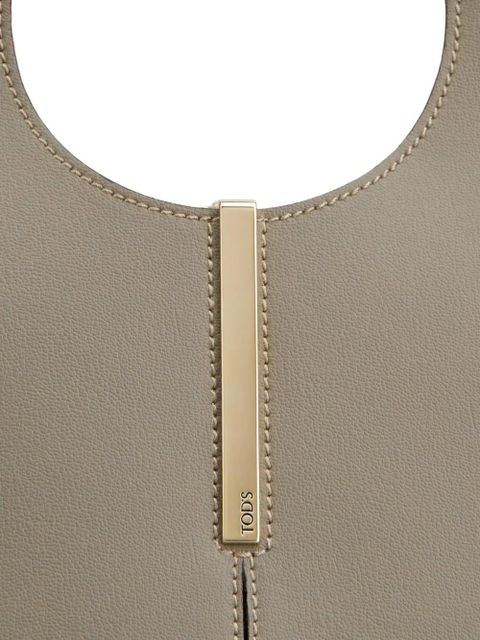 Tod's bar-detail leather tote bag - Neutrals