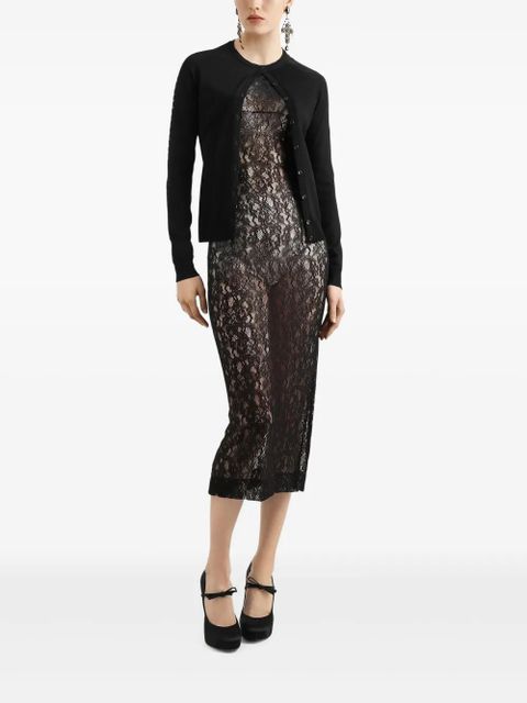 Dolce & Gabbana floral-lace midi dress - Black - zdjęcie produktu nr 2