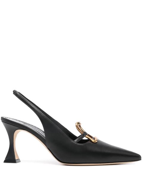 Manolo Blahnik 70mm Nikkal slingback pumps - Black - zdjęcie produktu nr 1