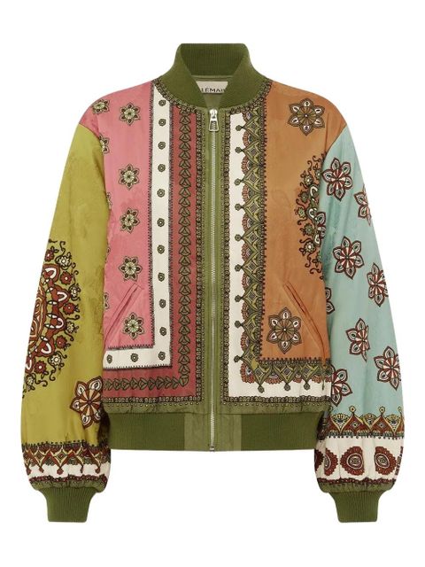 ALEMAIS Contina patterned bomber jacket - Green - zdjęcie produktu nr 1