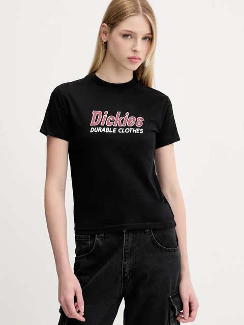 Dickies t-shirt bawełniany damski kolor czarny DK0A87Q5 - zdjęcie produktu nr 1