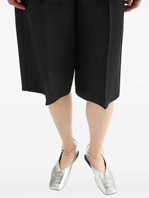 Jil Sander metallic ballet flats - Silver