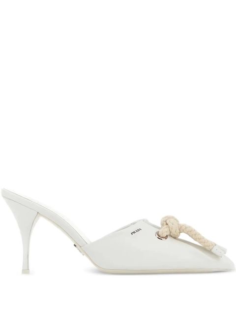 Prada 85mm knot-detail mules - White - zdjęcie produktu nr 1