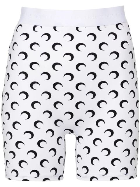 Marine Serre moon-print jersey mini shorts - White - zdjęcie produktu nr 1