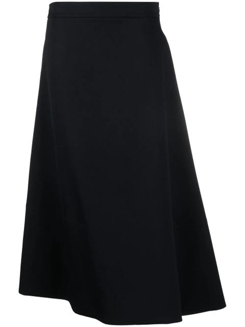 Jil Sander asymmetric midi skirt - Blue - zdjęcie produktu nr 1