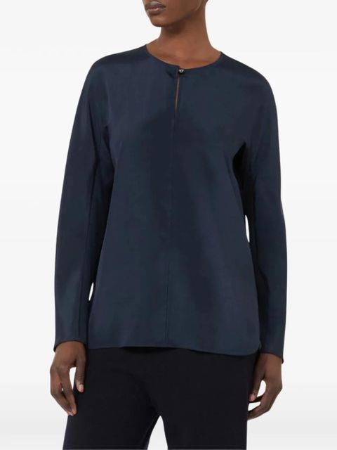 Max Mara button silk top - Blue - zdjęcie produktu nr 2