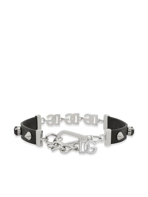 Dolce & Gabbana logo-charm leather choker - Black - zdjęcie produktu nr 2