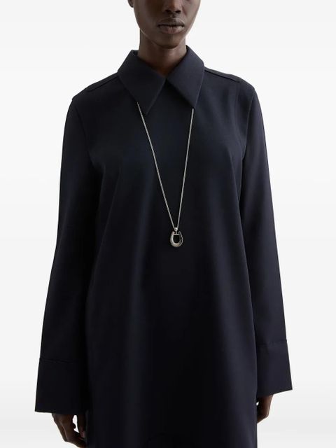 Jil Sander horseshoe-pendant necklace - Silver