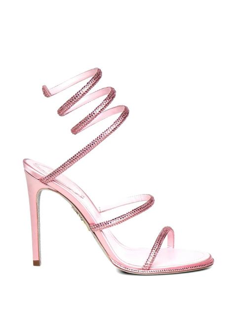 René Caovilla Cleo Powder strass spiral sandals - Pink - zdjęcie produktu nr 1