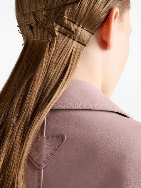 Prada nappa leather coat - Pink