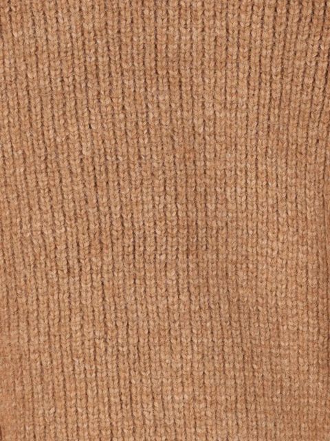 Saint Laurent ribbed crew-neck sweater - Brown