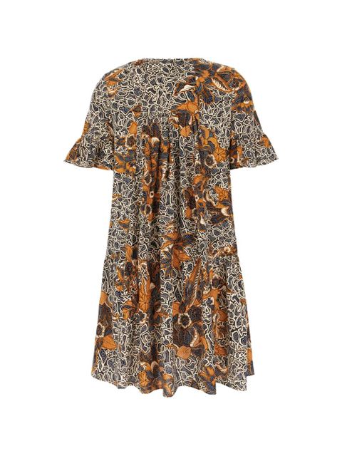 Weekend Max Mara floral-print tiered mini dress - Blue - zdjęcie produktu nr 2