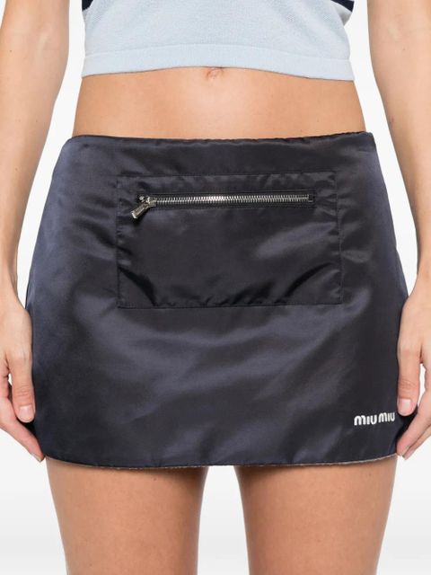 Miu Miu zip-pocket mini skirt - Blue