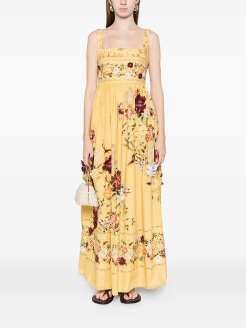 Agua By Agua Bendita Barbara Paramo strappy floral dress - Yellow - zdjęcie produktu nr 2