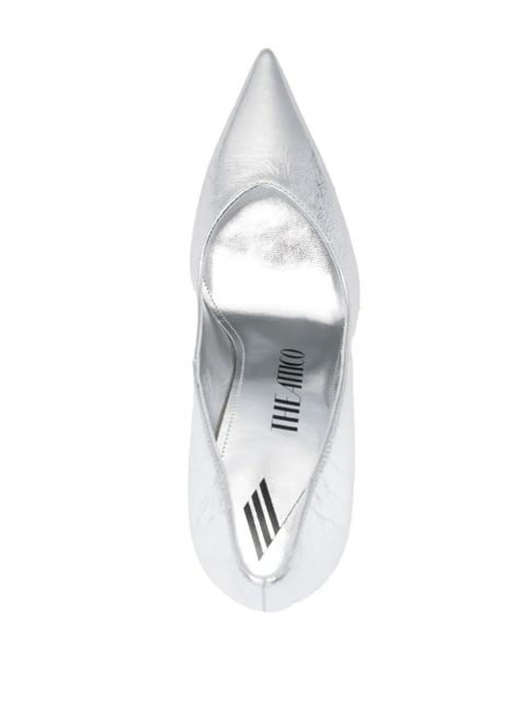 The Attico Cheope 105mm wedge pumps - Silver