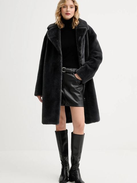 Stand Studio płaszcz Camille Cocoon Coat damski kolor szary przejściowy oversize 61137-9070