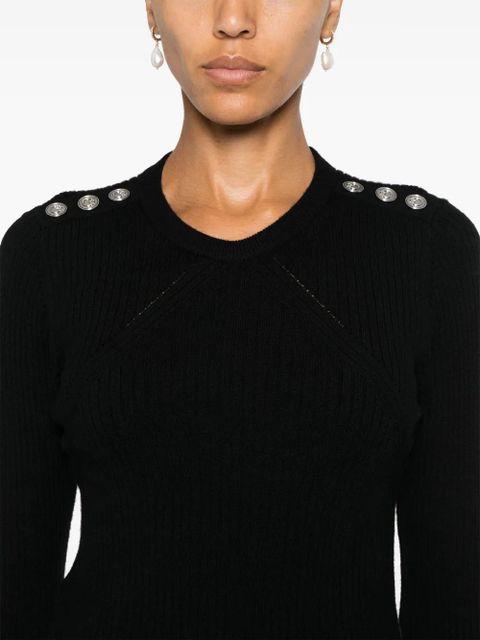 PINKO Love Birds-motif sweater - Black