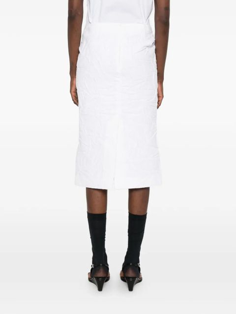 SHUSHU/TONG crinkled-effect skirt - White