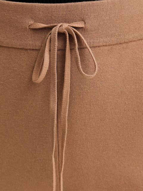 Twinset spodnie dresowe damskie kolor brązowy gładkie 252TP3408