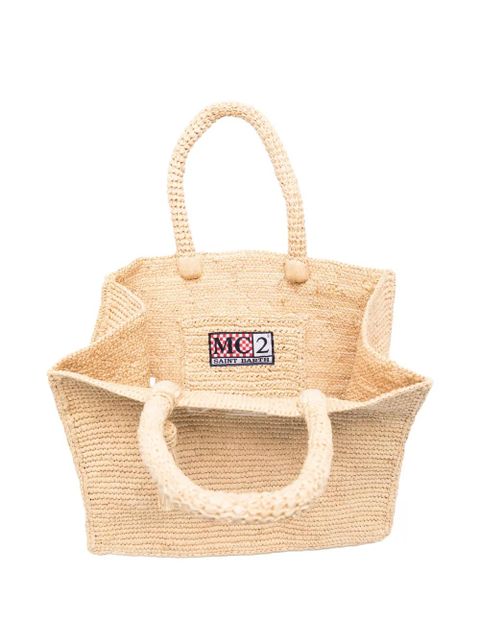 MC2 Saint Barth embroidered raffia beach bag - Neutrals