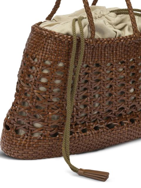 DRAGON DIFFUSION Santa Cano woven leather tote bag - Brown