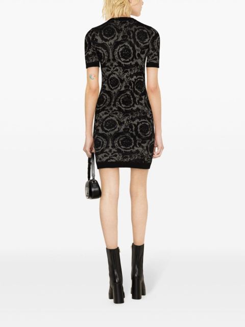 Versace Barocco-jacquard chenille minidress - Black