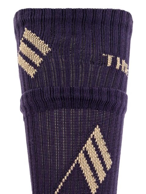 The Attico flag-logo cotton socks - Blue