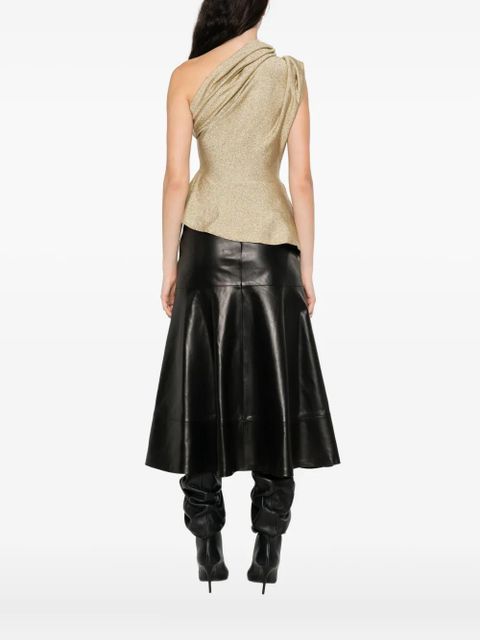 KHAITE Aimee draped blouse - Yellow