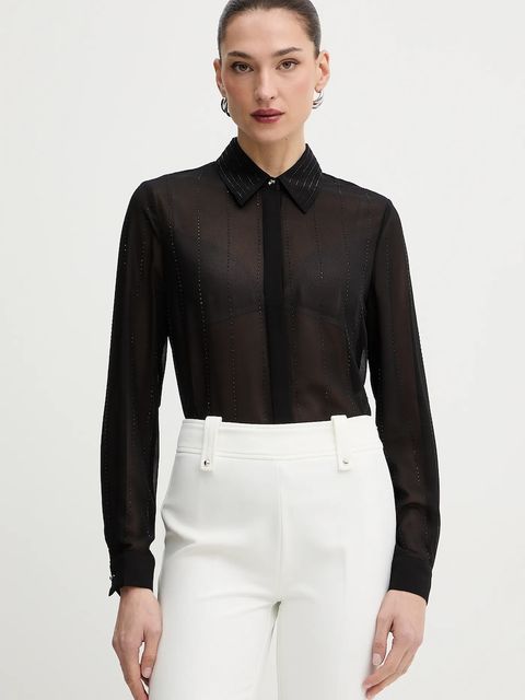 Morgan koszula damska kolor czarny regular z kołnierzykiem klasycznym CIMARO - zdjęcie produktu nr 1